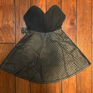 NWT Nasty Gal Strapless Black Mini Dress